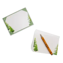 White Christmas Foil Correspondence Cards - includes 20 Correspondence Cards