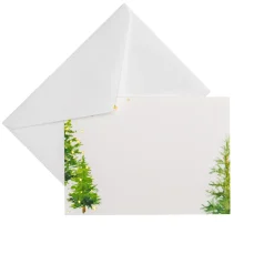 White Christmas Foil Correspondence Cards - includes 20 Correspondence Cards