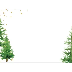 White Christmas Foil Correspondence Cards - includes 20 Correspondence Cards