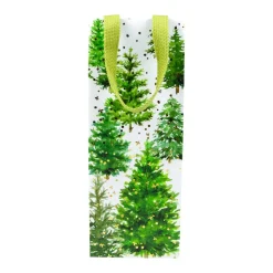 White Christmas Wine & Bottle Gift Bags - 1 Each