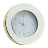 White Enamel & Gold Alarm Clock