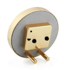 White Enamel & Gold Alarm Clock