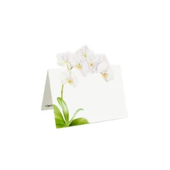 White Orchid Place Cards - 8 Per Package