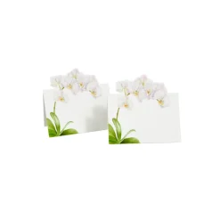 White Orchid Place Cards - 8 Per Package