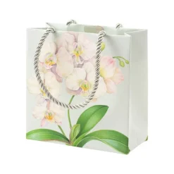 White Orchid Small Square Gift Bag - 1 Each