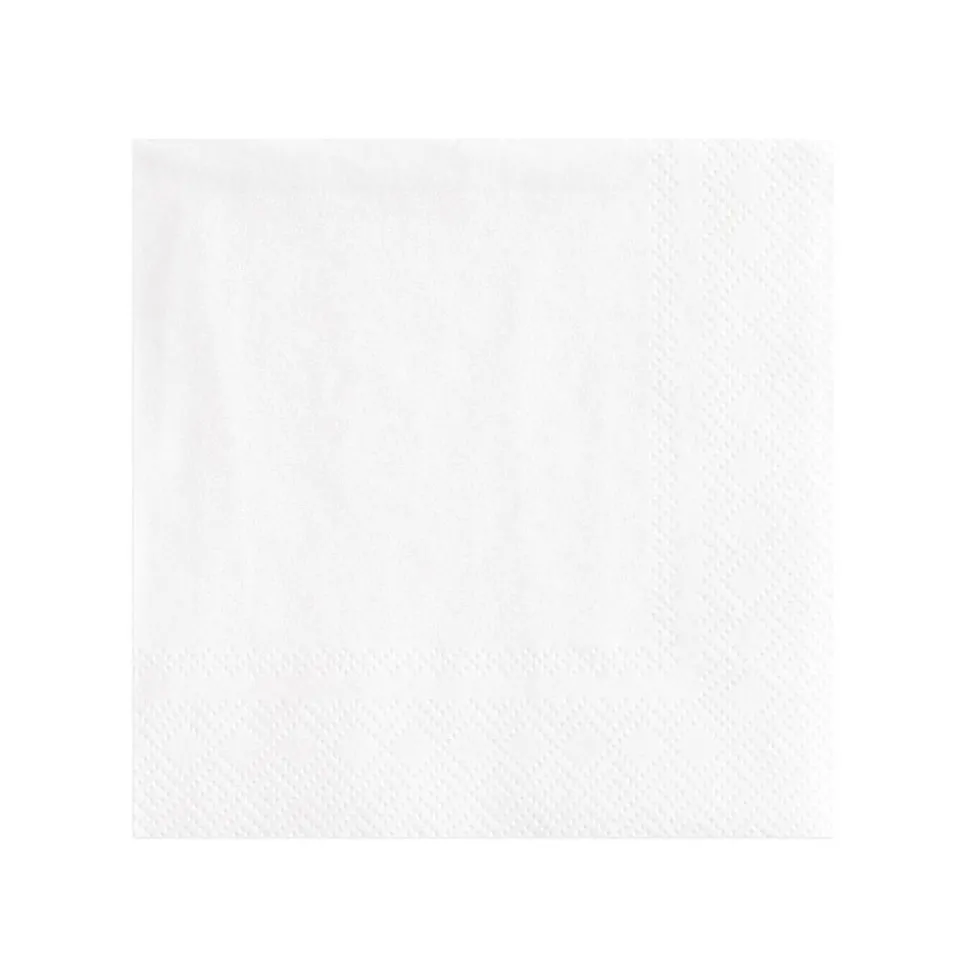 White Pearl Paper Cocktail Napkins - 20 Per Package