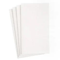 White Pearl Paper Linen Guest Towel Napkins - 12 Per Package