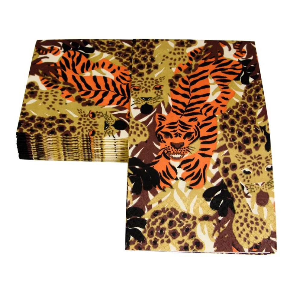 Wild Cats Guest Towel Napkins - 15 Per Package