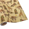 Wild Christmas Gold Embossed Foil Gift Wrap - One 30" x 6' Roll