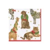 Wild Christmas Ivory Boxed Cocktail Napkins - 40 Per Box