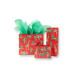 Wild Christmas Red Gift Bags
