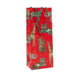 Wild Christmas Red Wine & Bottle Gift Bag - 1 Each