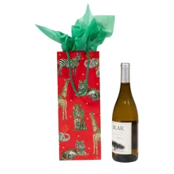 Wild Christmas Red Wine & Bottle Gift Bag - 1 Each