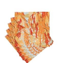 Willows Coral Cocktail Napkins - includes 20 Cocktail Napkins