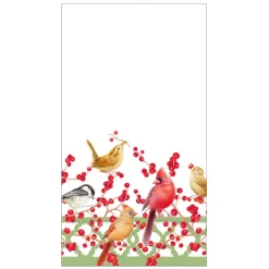 Winter Birds and Berries Recycled Guest Towels - includes 15 Guest Towels