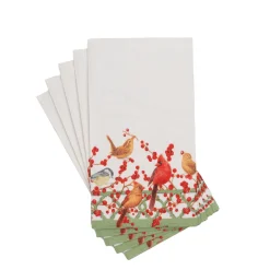 Winter Birds and Berries Recycled Guest Towels - includes 15 Guest Towels