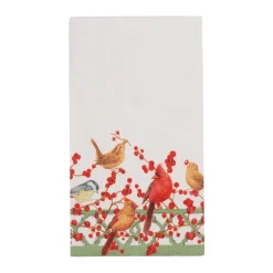 Winter Birds and Berries Recycled Guest Towels - includes 15 Guest Towels