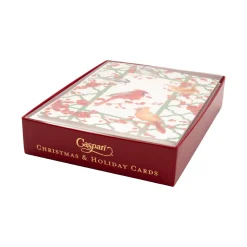 Winter Birds And Berries Classic Boxed Christmas Cards - includes 15 cards & envelopes