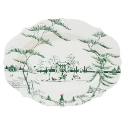 Winter Frolic 18.5" Platter - Evergreen