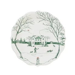 Winter Frolic Party Plates Assorted Set of 4 - Evergreen