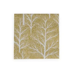 Winter Trees Gold & White Cocktail Napkins - 20 Per Package