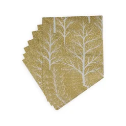 Winter Trees Gold & White Napkin Dinner - 20 Per Package