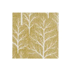 Winter Trees Green & White Boxed Cocktail Napkins - 40 Per Box