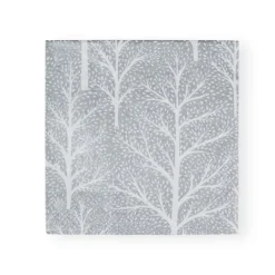 Winter Trees Silver & White Luncheon Napkins - 20 Per Package