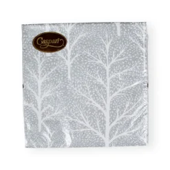 Winter Trees Silver & White Luncheon Napkins - 20 Per Package