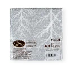 Winter Trees Silver & White Luncheon Napkins - 20 Per Package