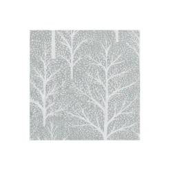 Winter Trees Silver & White Boxed Cocktail Napkins - 40 Per Box