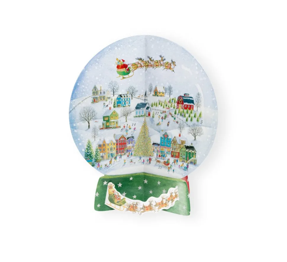 Winter Village Snow Globe Cmas Advents 3-D/Die-Cut/Stand(App)