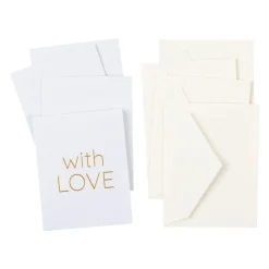 With Love Gift Enclosure Cards - 4 Mini Cards & 4 Envelopes