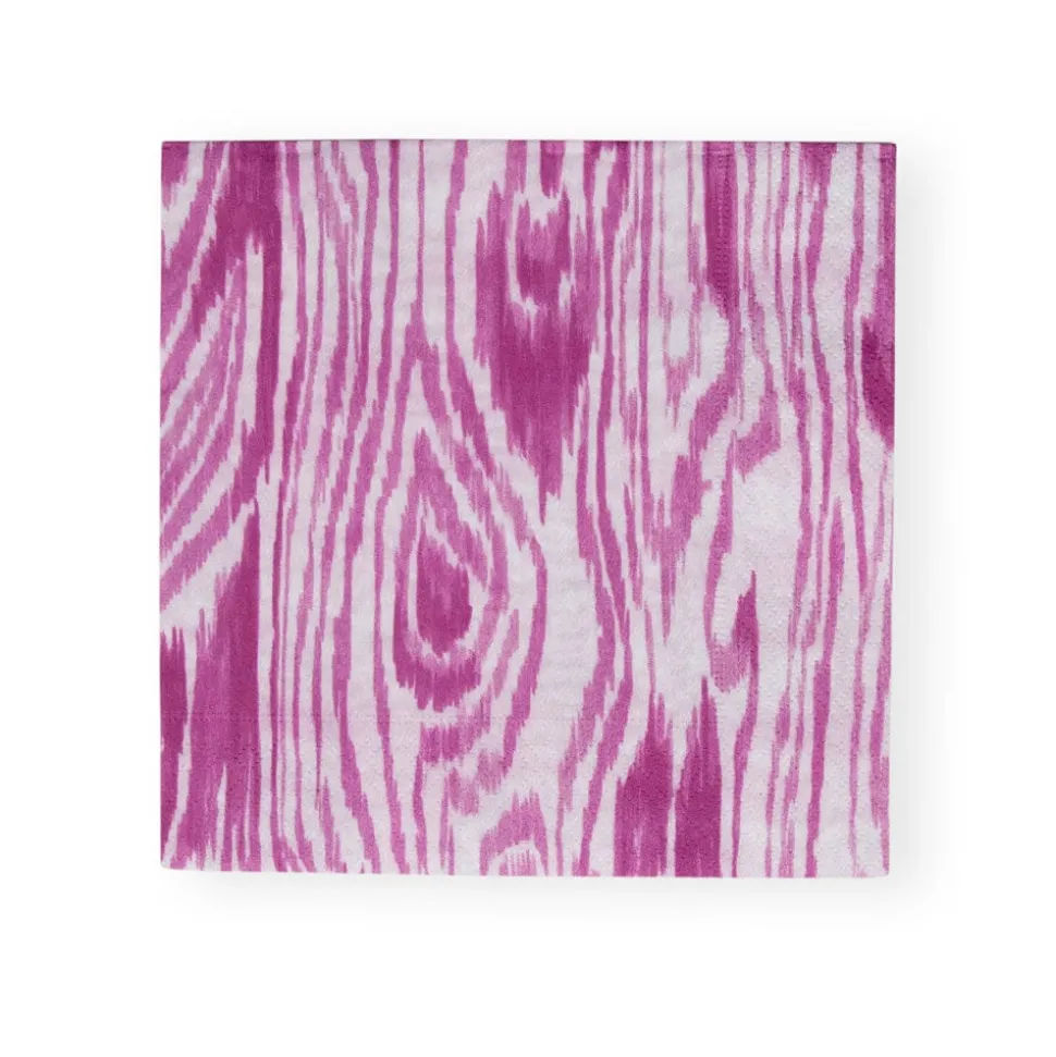 Woodgrain Fuchsia Luncheon Napkins - 20 Per Package