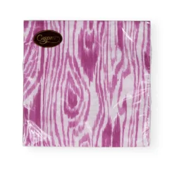 Woodgrain Fuchsia Luncheon Napkins - 20 Per Package
