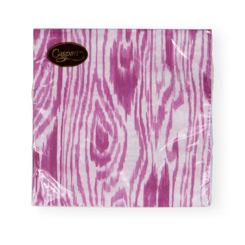 Woodgrain Fuchsia Luncheon Napkins - 20 Per Package