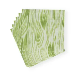 Woodgrain Moss Green Luncheon Napkins - 20 Per Package