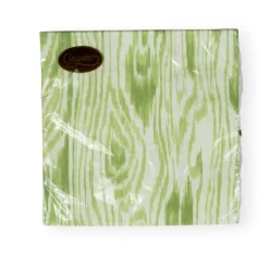 Woodgrain Moss Green Luncheon Napkins - 20 Per Package