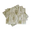 Woodgrain Silver & Gold Luncheon Napkins - 20 Per Package