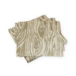 Woodgrain Silver & Gold Napkin Dinner - 20 Per Package