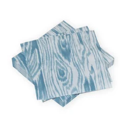Woodgrain Stone Blue Cocktail Napkins - 20 Per Package