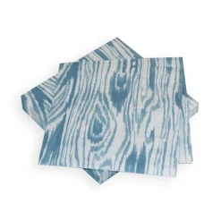 Woodgrain Stone Blue Luncheon Napkins - 20 Per Package