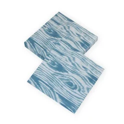 Woodgrain Stone Blue Luncheon Napkins - 20 Per Package