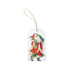 Woodland Santa Classic Foil Gift Tags - 4 Per Package