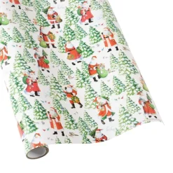 Woodland Santa Gift Wrapping Paper - 30" x 8' Roll