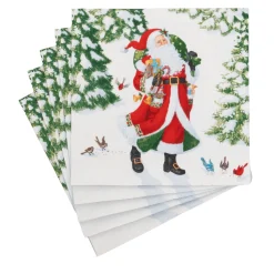 Woodland Santa Recycled Luncheon Napkins - includes 20 Luncheon Napkins