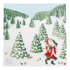 Woodland Santa Recycled Luncheon Napkins - includes 20 Luncheon Napkins