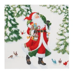 Woodland Santa Recycled Luncheon Napkins - includes 20 Luncheon Napkins