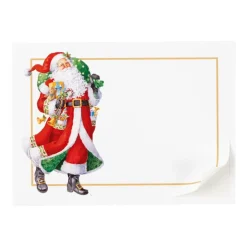 Woodland Santa Self-Adhesive Labels - 12 Per Package