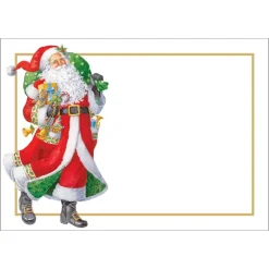 Woodland Santa Self-Adhesive Labels - 12 Per Package